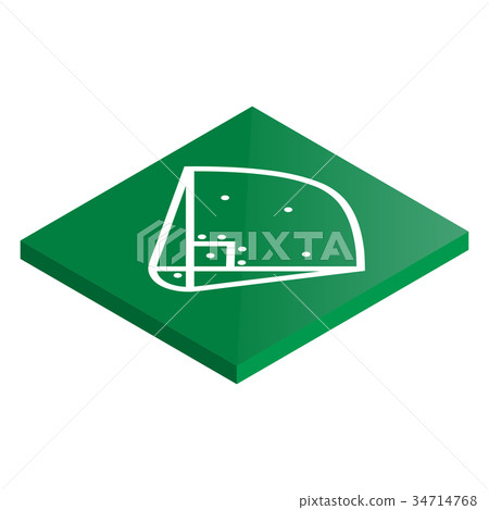Icon playground baseball in isometric, vector  34714768