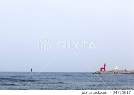 Lighthouse, Ihotei Beach, Jeju City, Jeju Island Lighthouse, Ihotei Beach, Jeju City, Jeju Island 34715617