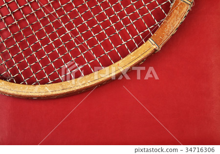 Detail of vintage racket 34716306