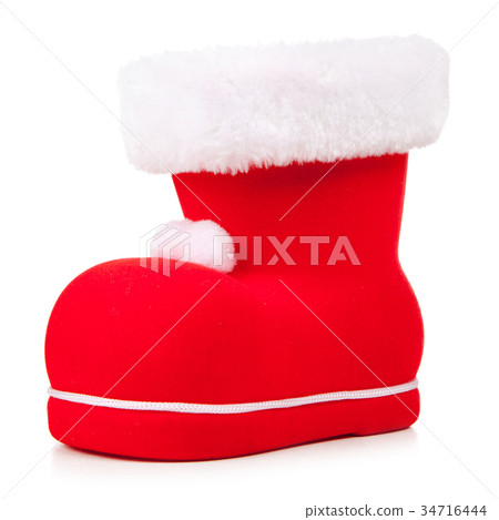 Santa's shoe on white background 34716444