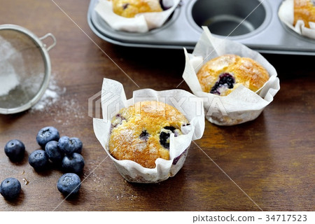 Blueberry muffins Blueberry muffins 34717523