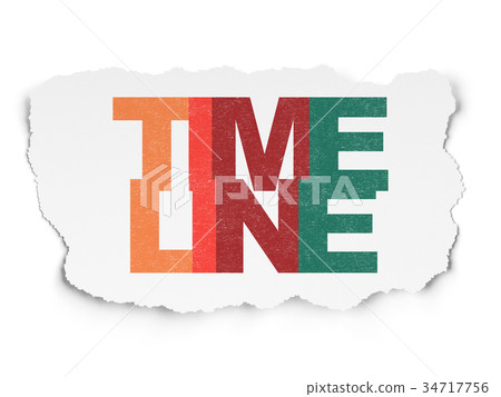 Time concept: Timeline on Torn Paper background Time concept: Timeline on Torn Paper background 34717756