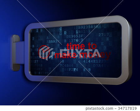 Timeline concept: Time to Make money and Clock on 34717819