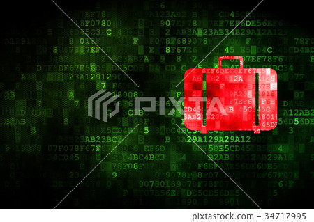 Tourism concept: Bag on digital background 34717995