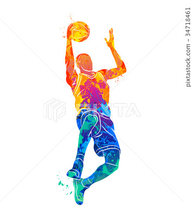 basketball player, ball 34718461
