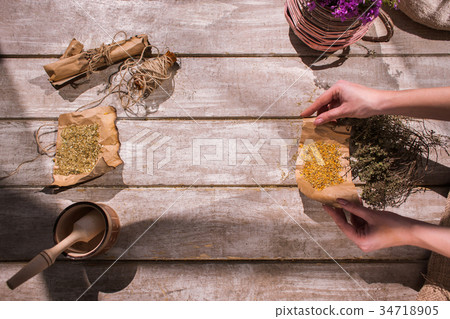 Medical tea infusions preparation process Medical tea infusions preparation process 34718905