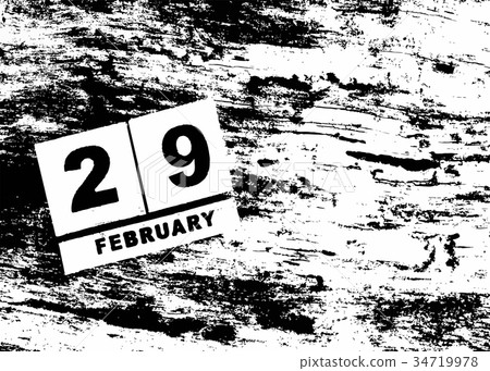 calendar for february 29 on black and white calendar for february 29 on black and white 34719978