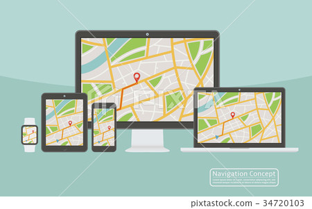 Concept of responsive navigation application Concept of responsive navigation application 34720103