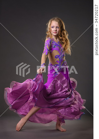 Beautiful dancer wearing dress 34720217
