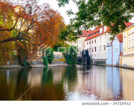 Certovka, Devil River, with watermill wheel at 34720432