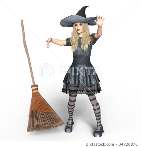Woman in witch costume Woman in witch costume 34720876
