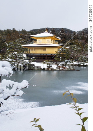 Snow scenery of Kinkakuji Snow scenery of Kinkakuji 34720943