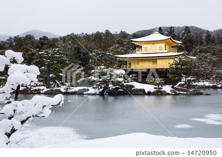 Snow scenery of Kinkakuji Snow scenery of Kinkakuji 34720950
