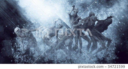 Demons Monsters 3D Illustration 34721599