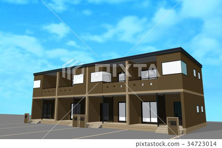 Blue sky and mansion Blue sky and mansion 34723014