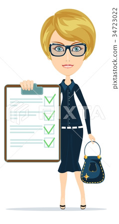 Woman show with the clipboard 34723022