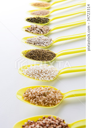 高粱，糙米，糯米，菊花，大麥，yulmu，綠豆，芝麻，小米 34723314