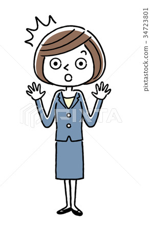 Business: Young Woman, Surprised 34723801