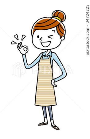 Young Woman: OK, Sign Young Woman: OK, Sign 34724225