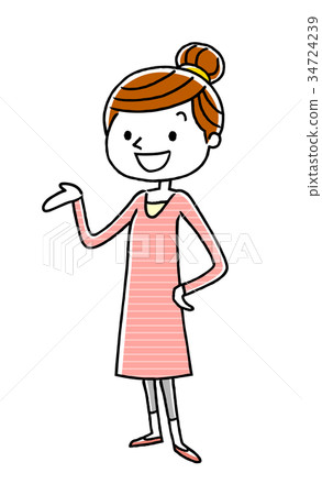 Young woman: introduction, explanation 34724239