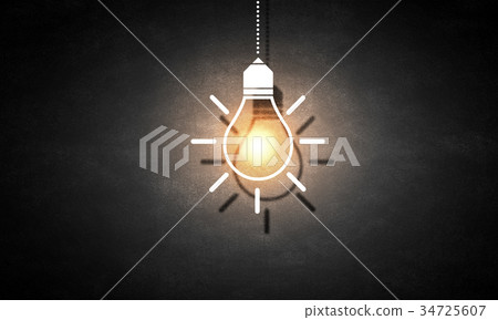 Hanging light bulb Hanging light bulb 34725607