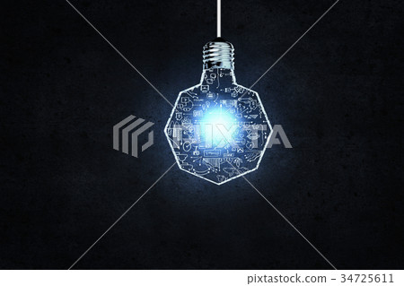 Hanging light bulb Hanging light bulb 34725611