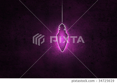 Hanging light bulb 34725619