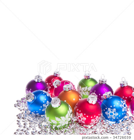 christmas balls with snowflake symbols christmas balls with snowflake symbols 34726039