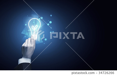 Light bulb in hand Light bulb in hand 34726266
