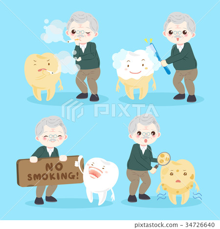 old man with tooth 34726640