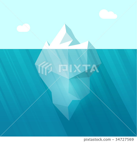 Iceberg vector illustration, big berg in ocean 34727569