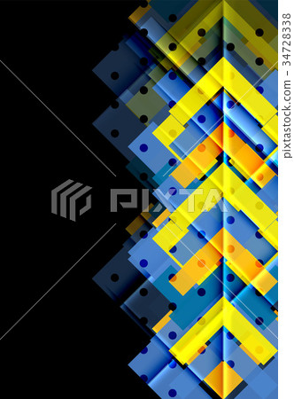 Color arrows on black background 34728338