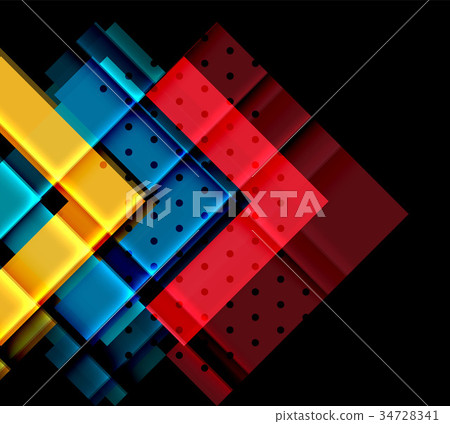 Color arrows on black background Color arrows on black background 34728341