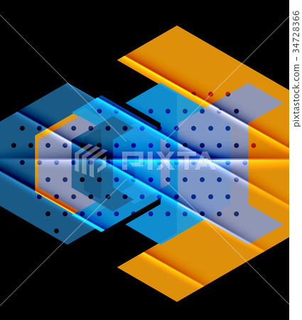 Triangles and geometric shapes abstract background 34728366