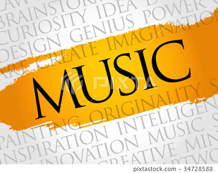 MUSIC word cloud collage MUSIC word cloud collage 34728588