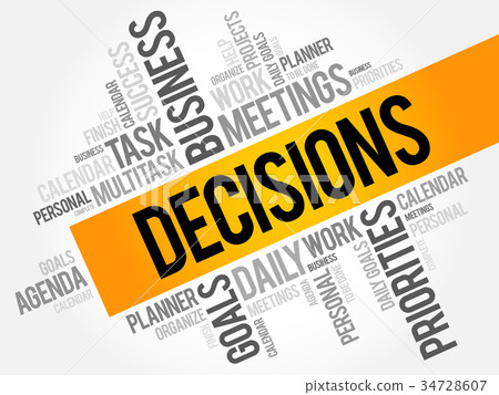 DECISIONS word cloud collage 34728607