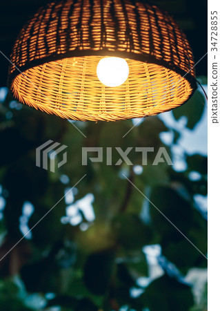 Beautiful lamp decorate the garden. Beautiful lamp decorate the garden. 34728855