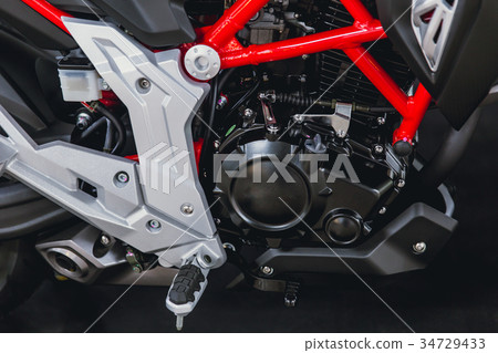 closeup small sport racing modern motobike 34729433