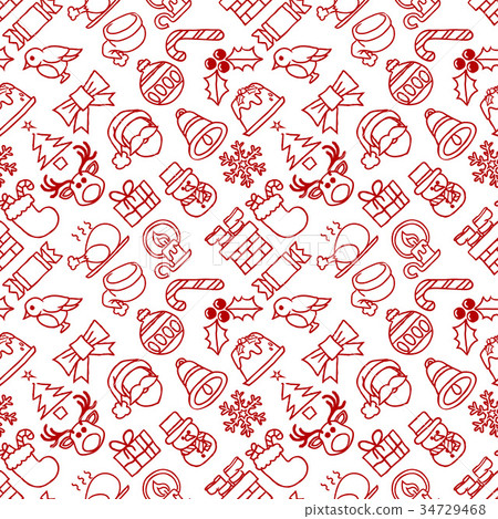 Christmas Seamless Pattern Background Christmas Seamless Pattern Background 34729468