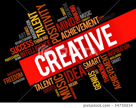 Creative word cloud collage Creative word cloud collage 34730834