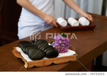 Preparing spa items 34731053