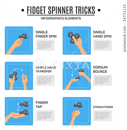 Fidget Spinner Infographic Elements Set  34731133