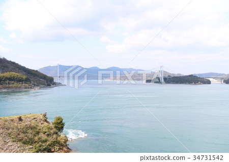 Landscape of the Setouchi seen from Nojima Castle Landscape of the Setouchi seen from Nojima Castle 34731542