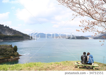 從Nojima城堡看的瀨戶內的風景 從Nojima城堡看的瀨戶內的風景 34731551