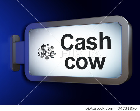 Business concept: Cash Cow and Finance Symbol on 34731850