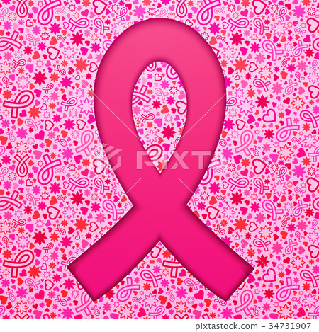 Pink ribbon vector illustration - Stock Illustration [34731907] - PIXTA
