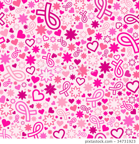 Breast Cancer awareness month seamless pattern Breast Cancer awareness month seamless pattern 34731923