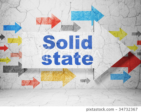 Science concept: arrow with Solid State on grunge 34732367