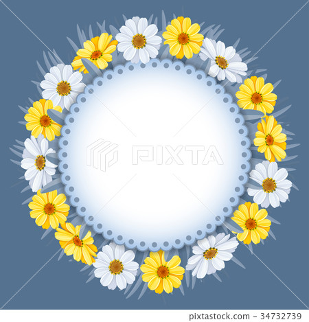 Wreath of spring flowers 34732739