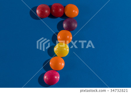 Image of colorful and tasty candies skittles  34732821
